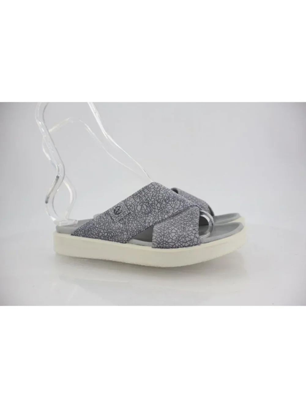 ECCO Women's Size 5 Flowt LX Slide Flat Sandal Women Concrete Gray Comfortable
